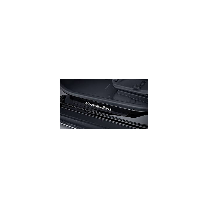 Mercedes door sill trim stainless steel black illuminated