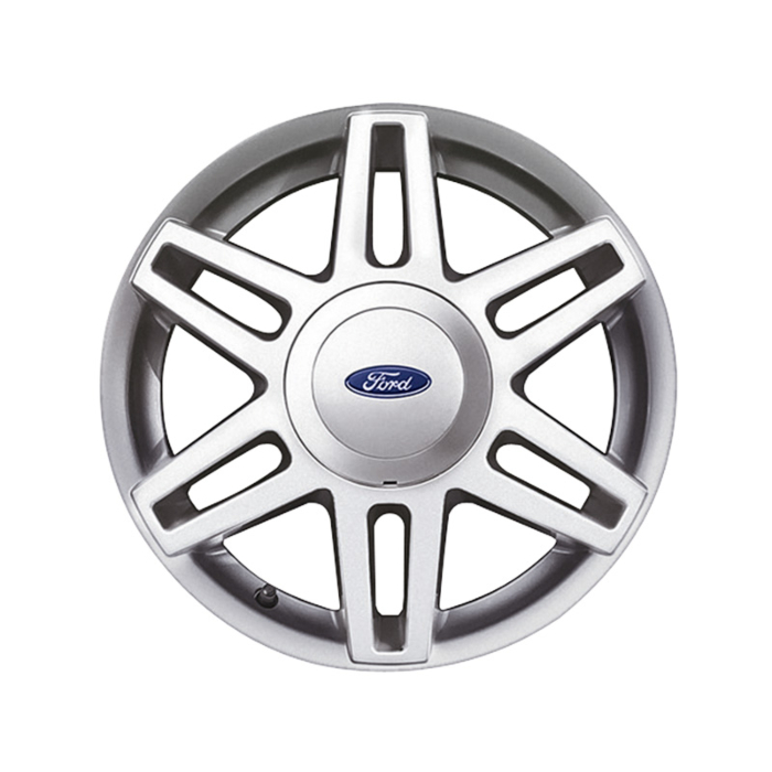 Ford Fusion 2002 - 2012 alloy wheel 15" 6 x 2-spoke star design, silver machined