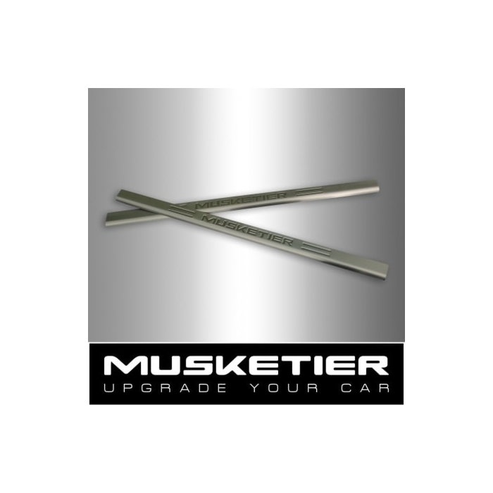 Musketier Peugeot 108 scuff plates, stainless steel polished, 2 pieces