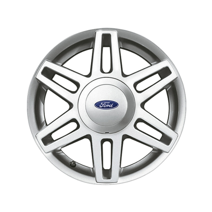 Ford Fusion 2002 - 2012 alloy wheel 15" 6 x 2-spoke star design, silver