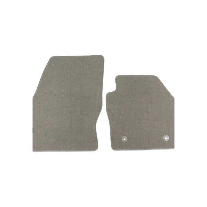 Ford C-MAX (11/2010 - 11/2014) velour floor mats front, gray, with gray Nukub edges
