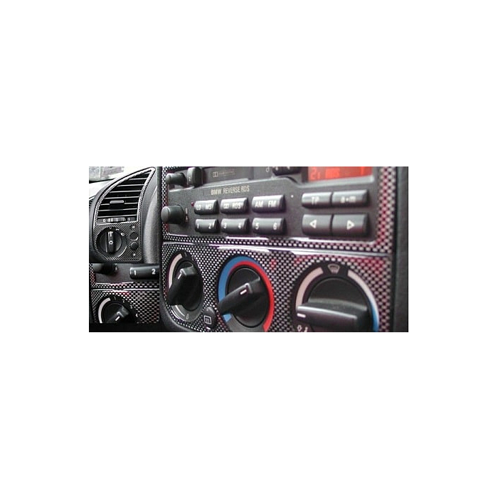 Musketier Peugeot 207 interior decals, 8 pieces, aluminium-look for models without climat control