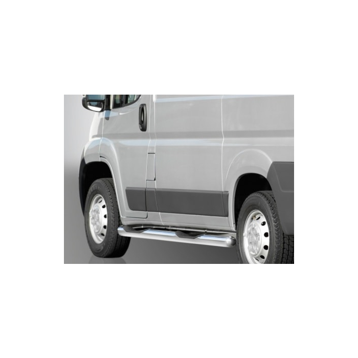 Musketier Peugeot Boxer 3 side bars with steps,chromed Ø80 short wheelbase