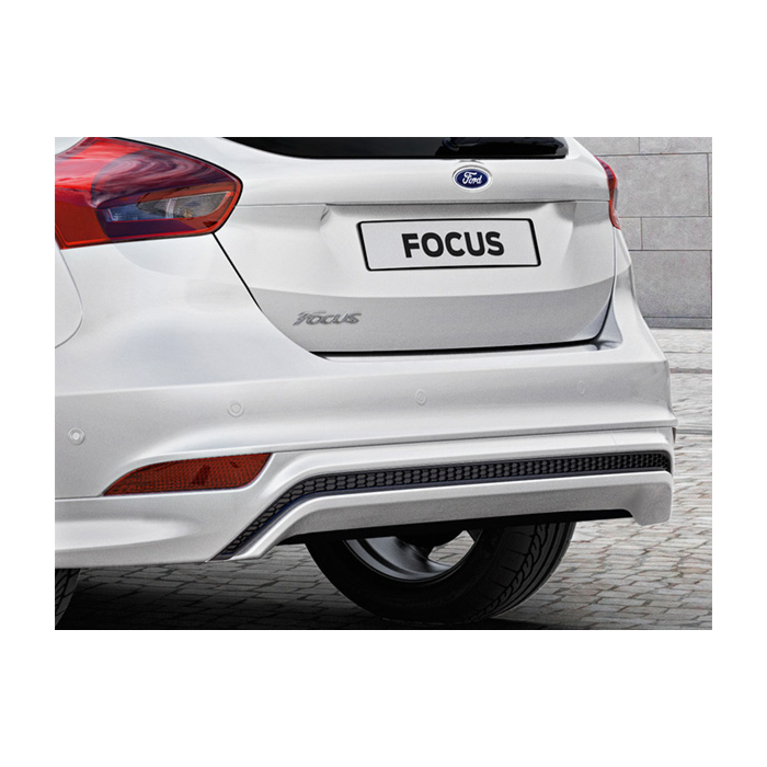 Ford Focus (09/2014 - 03/2018) hatchback rear bumper diffuser high-gloss black with integrated diffuser