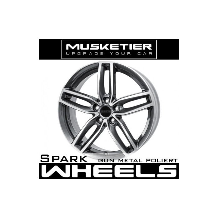 Musketier Peugeot 4008 alloy wheel Spark 8x18 gun metal polished