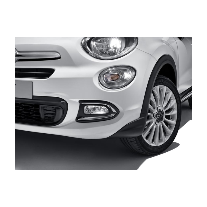 Fiat 500X polished chrome-plated fog light rings