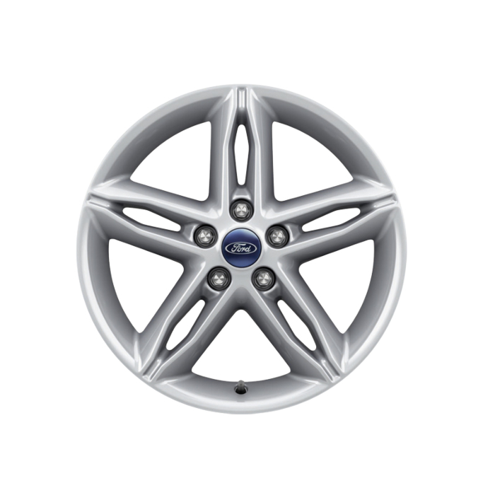 Ford C-MAX (11/2010 - 09/2018) / Focus (01/2011 - 03/2018) lichtmetalen velg 17" 5-spaaks Premium design, zilver