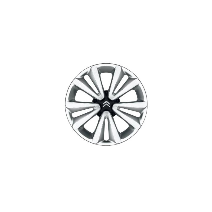 Citroën C3 Picasso Nuclear 16" zilver / zwart wieldoppen set
