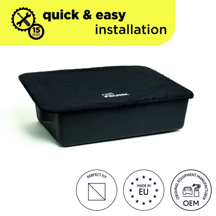 Fiat 500e Frunk storage space for under the bonnet