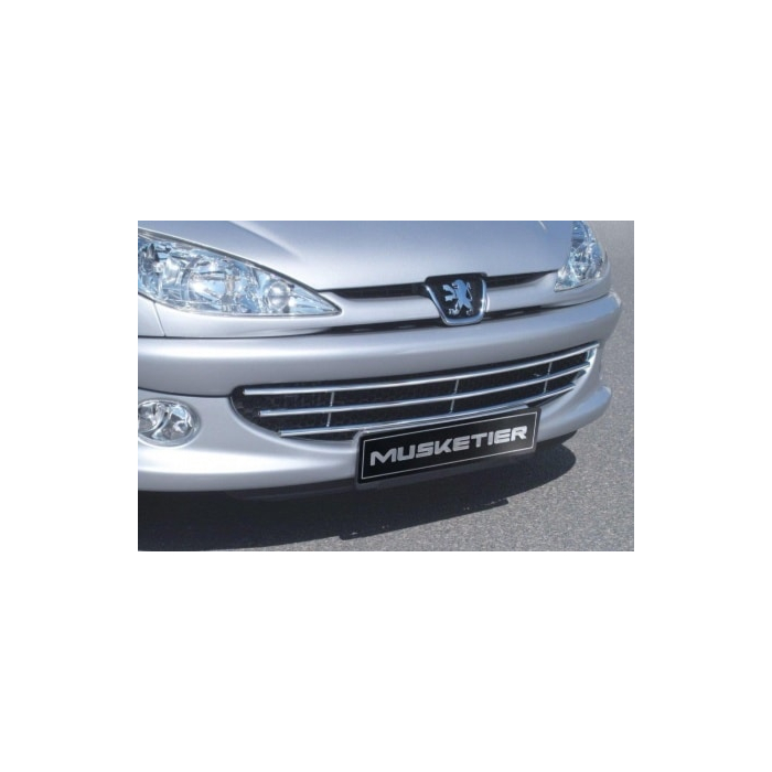 Musketier Peugeot 206 stainless steel grill, chromed with big original grill