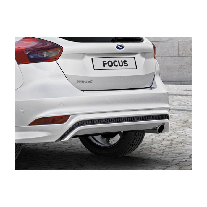 Ford Focus (09/2014 - 03/2018) hatchback rear bumper diffuser high-gloss black with integrated diffuser