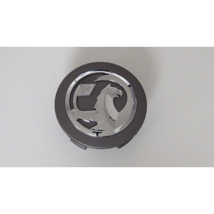 Vauxhall hub caps charcoal with Vauxhall logo 53,5 mm
