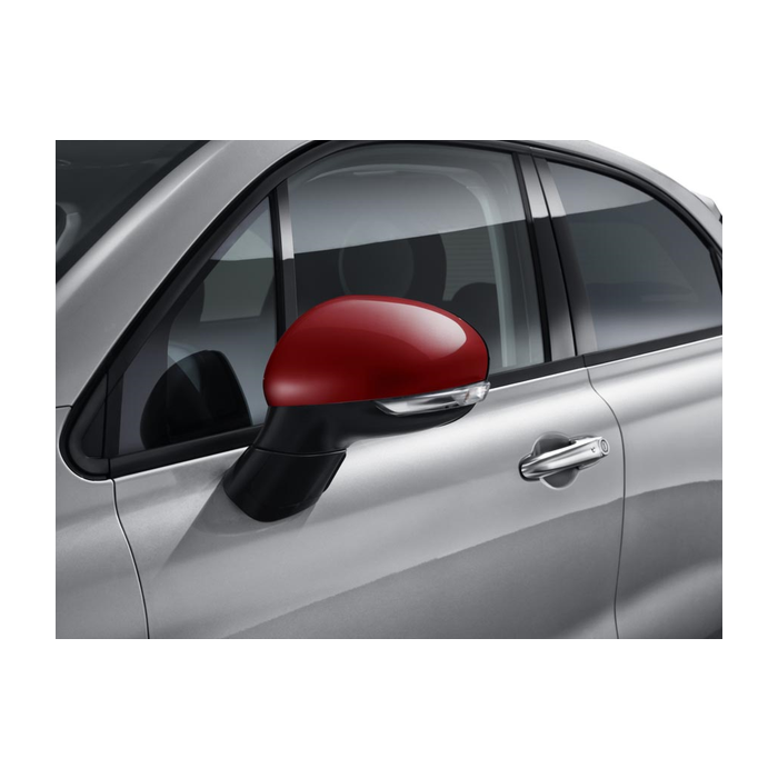 Fiat 500X mirror caps red