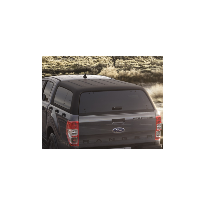 Ford Ranger (02/2019 - ..) double cab hard top with side windows, matte black