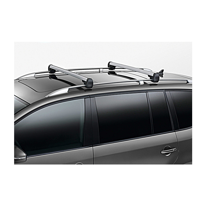 Volkswagen Touran 2003 - 2015 roof base carriers, silver, with roof rails