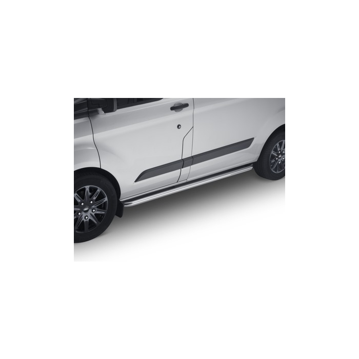 Ford Tourneo Custom / Transit Custom (08/2012 - 09/2023) side bar polished stainless steel tube design with curved ends