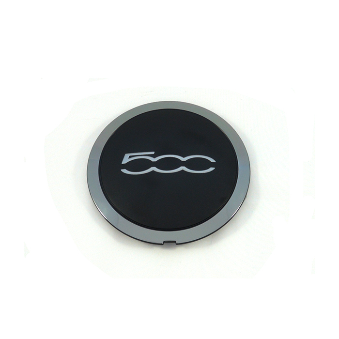 Fiat 500 center cap black / chrome