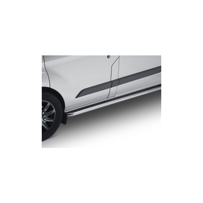 Ford Tourneo Custom / Transit Custom (08/2012 - 09/2023) side bars polished stainless steel tube design with curved ends