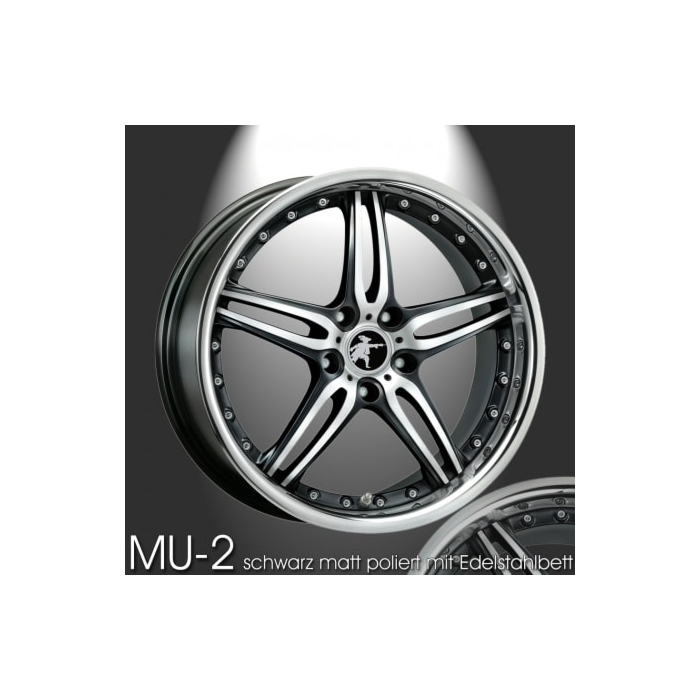 Musketier Peugeot RCZ lichtmetalen velg MU-2 9x20 mat zwart met rvs