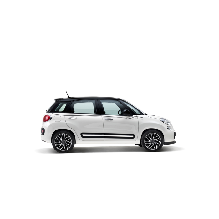 Fiat 500L sticker "flash" white and silver