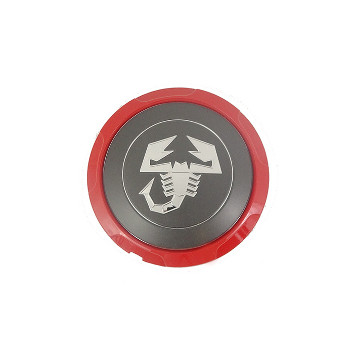 Abarth 500 hub cap black / red