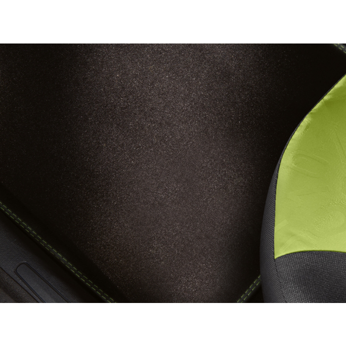 Ford Ka 09/2008 - 2016 floor mats, premium velours rear, black with green stitching