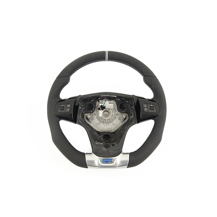 Opel Corsa D OPC steering wheel with silver stitches