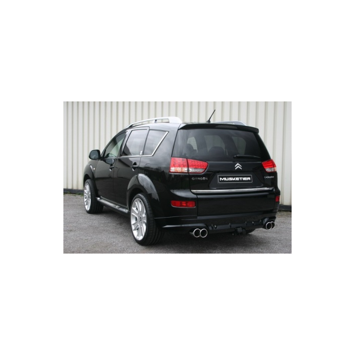 Musketier Citroën C-Crosser / Peugeot 4007 duplex rvs einddemper 2xØ101 mm + achterbumperspoiler