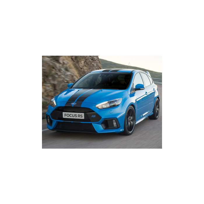 Ford Focus (09/2014 - 03/2018) RS racestrepen Over-the-top, glanzend zwart