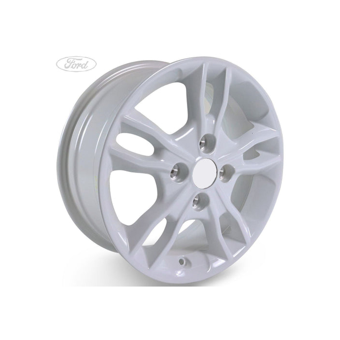 Ford FIESTA MK8 15" ALLOY WHEEL 5X2 SPOKE FROZEN WHITE 11/12-16