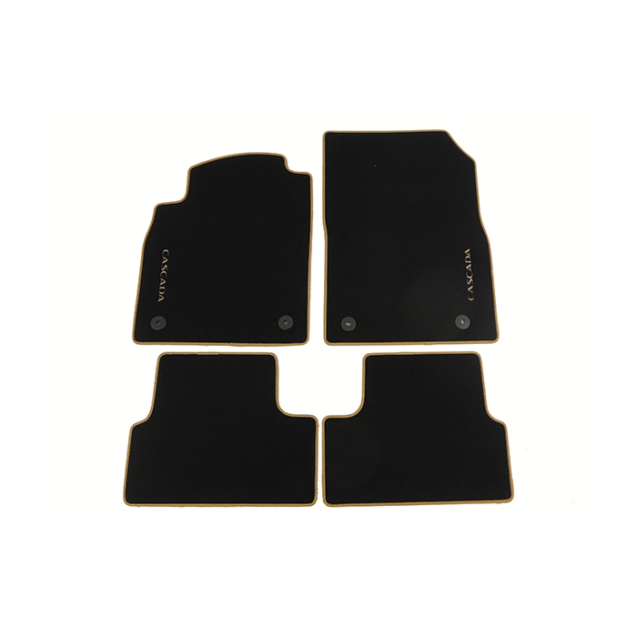 Opel Cascada floor mats velours black with brown edges