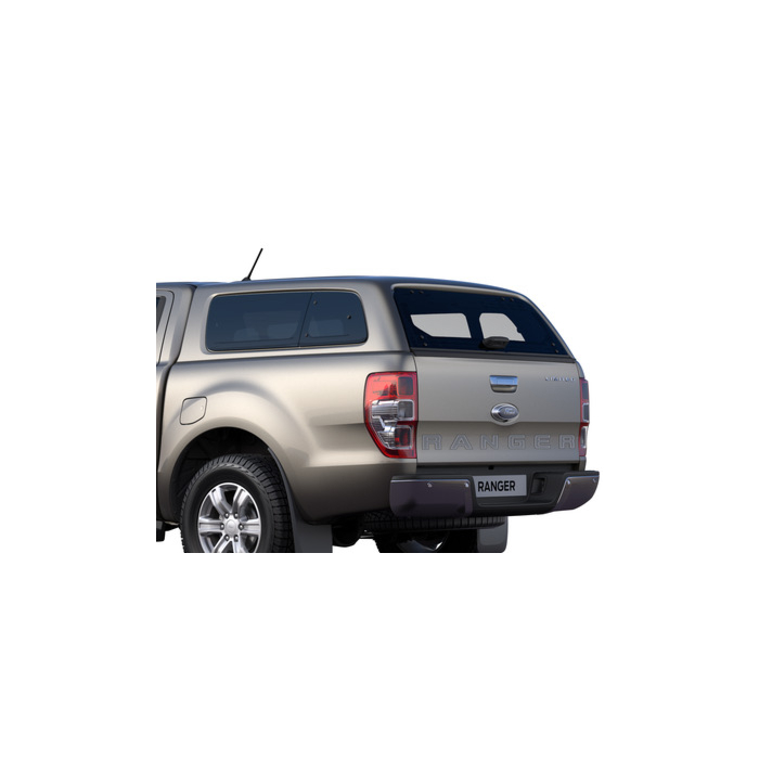 Ford Ranger (02/2019 - ..) double cab hard top with side windows, Diffused Silver
