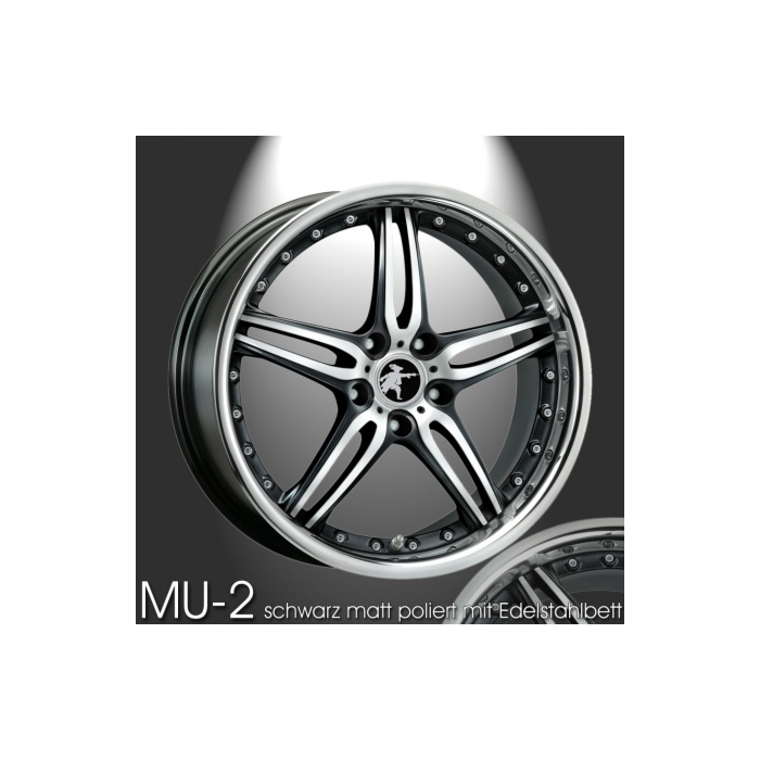 Musketier Citroën C4 Aircross alloy wheel MU-2 9x20 matt black with stainless steel