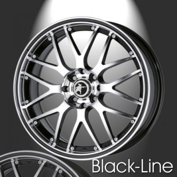 Musketier Citroën C3 Pluriel alloy wheel Black-Line 6x15 black polished, black edge