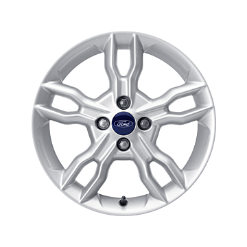 Ford B-MAX 2012 - 2018 alloy wheel 16" 5 x 2-spoke design, sparkle silver