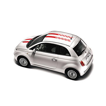 Fiat 500/500c black arrow stripes
