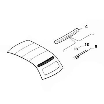 Fiat 500c roof spoiler beige