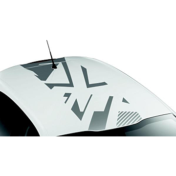 Peugeot 208 (2012 - 2019) sticker for on the roof Gris Sidobre