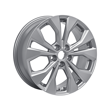 Ford Puma (10/2019 - ..) except ST and ST X alloy wheel 17" 5 x 2-spoke design, Sparkle Silver