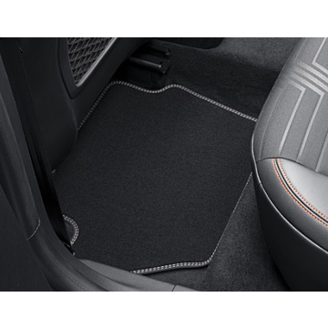 Ford Fiesta (07/2017 - 2023) / Puma (10/2019 - ..) floor mats, Premium velour rear, metallic gray
