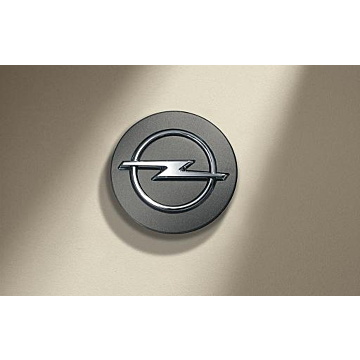 Opel wheel hub cap charcoal with Opel logo 53,5 mm