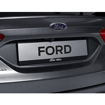 Ford license plate holder black, with white "FORD" and "BRING ON TOMORROW" inscription