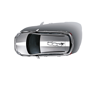 Fiat 500X decals white for roof and motor hood