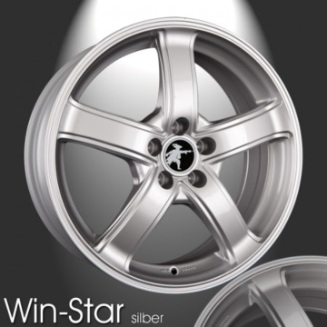 Musketier Peugeot 407 coupé lichtmetalen velg Win-Star 7,5x17 zilver