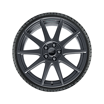 Ford Focus (04/2018 - ..) alloy wheel with winter tire 18", 10-spoke design, Magnetite Matt, Ford Performance