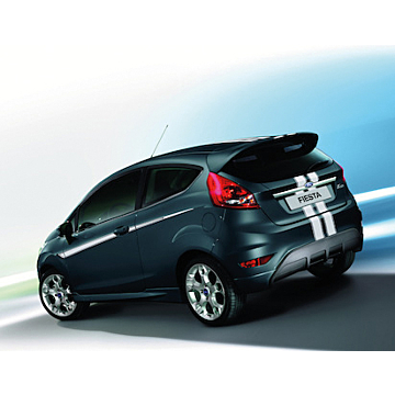 Ford Fiesta 09/2008 - 07/2017 striping for roof and roof spoiler, white