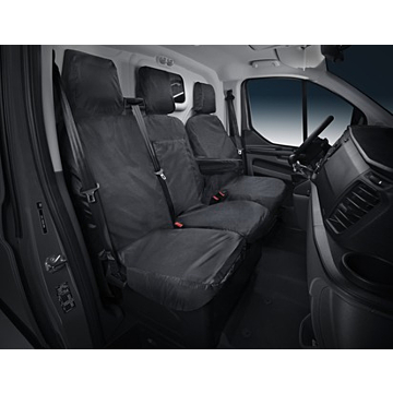 Ford Transit Custom (08/2012 - 09/2023) seat cover for double passenger seat, black