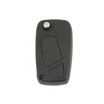Fiat folding key housing with removable battery holder on the outside