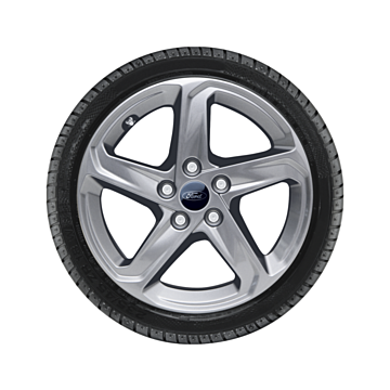 Ford Focus (04/2018 - ..) alloy wheel with winter tire 16", 5-spoke design, silver