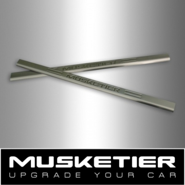 Musketier Citroën C2 scuff plates, stainless steel polished, 2 pieces